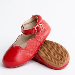 Little Love Bug Olivia Red Leather Baby Shoes
